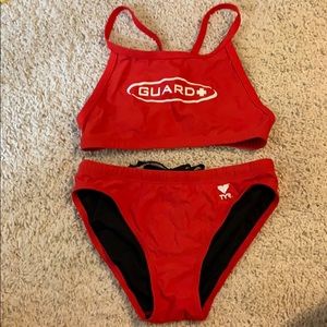 NWOT 2 piece lifeguard suit